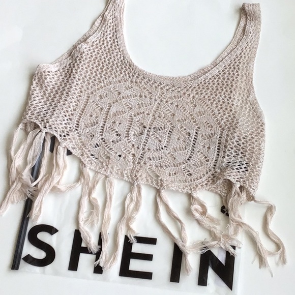 NWOT Knit Crop Top Bathing Suit Cover Up - Picture 5 of 11